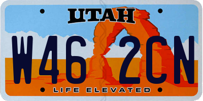 UT license plate W462CN