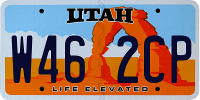 UT license plate W462CP