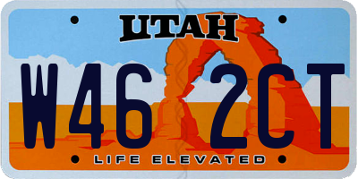 UT license plate W462CT