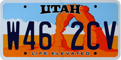 UT license plate W462CV