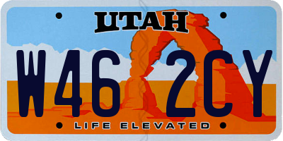 UT license plate W462CY