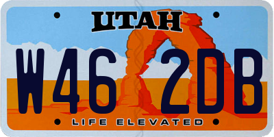 UT license plate W462DB