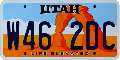 UT license plate W462DC