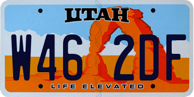 UT license plate W462DF