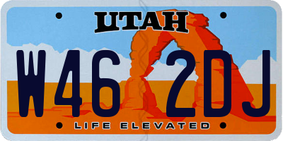 UT license plate W462DJ