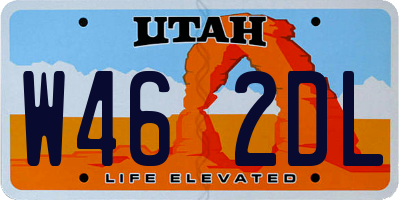 UT license plate W462DL