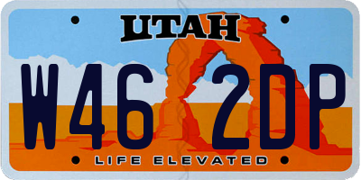 UT license plate W462DP