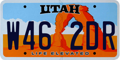 UT license plate W462DR