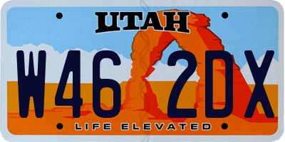 UT license plate W462DX