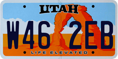UT license plate W462EB