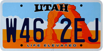 UT license plate W462EJ