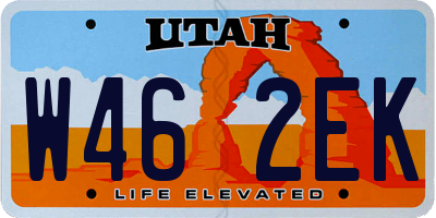 UT license plate W462EK
