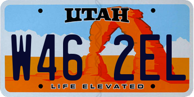 UT license plate W462EL