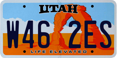 UT license plate W462ES
