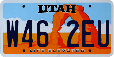 UT license plate W462EU