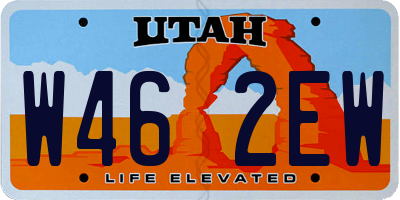 UT license plate W462EW