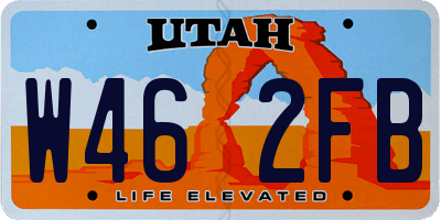 UT license plate W462FB