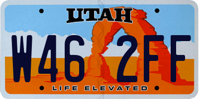 UT license plate W462FF