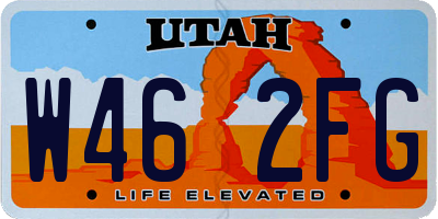 UT license plate W462FG