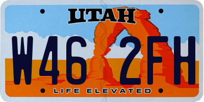 UT license plate W462FH