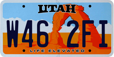 UT license plate W462FI