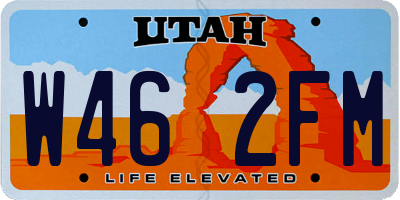UT license plate W462FM