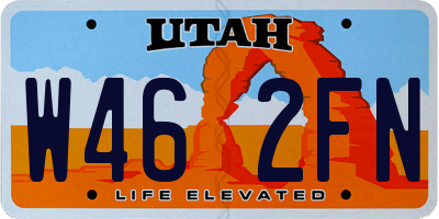 UT license plate W462FN