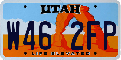 UT license plate W462FP