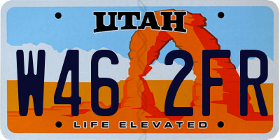 UT license plate W462FR