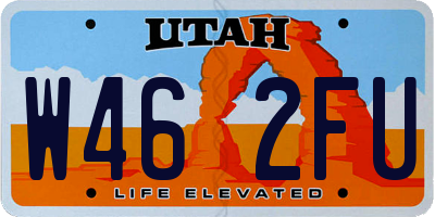 UT license plate W462FU