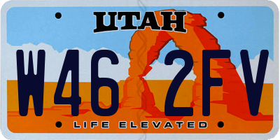 UT license plate W462FV