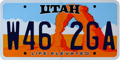 UT license plate W462GA