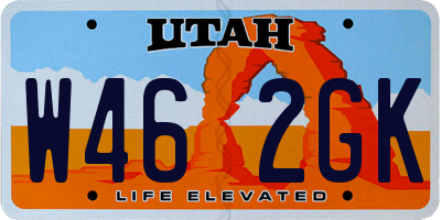 UT license plate W462GK