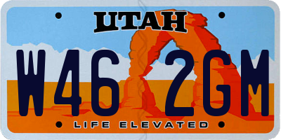 UT license plate W462GM