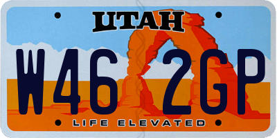 UT license plate W462GP