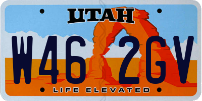 UT license plate W462GV