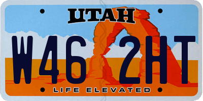 UT license plate W462HT