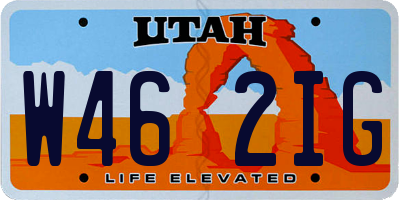 UT license plate W462IG