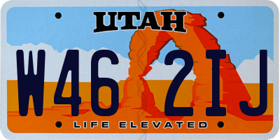 UT license plate W462IJ