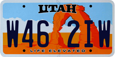 UT license plate W462IW