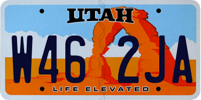 UT license plate W462JA