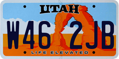 UT license plate W462JB