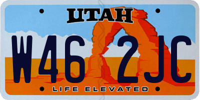 UT license plate W462JC