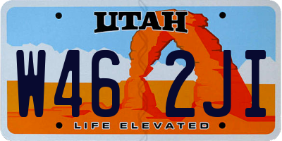UT license plate W462JI