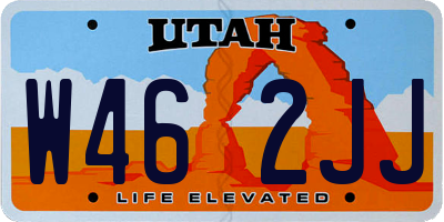 UT license plate W462JJ