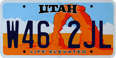 UT license plate W462JL