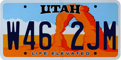 UT license plate W462JM