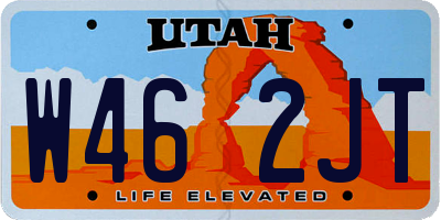 UT license plate W462JT