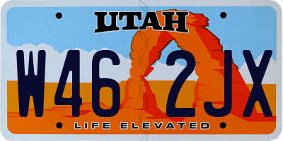 UT license plate W462JX