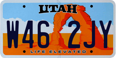 UT license plate W462JY